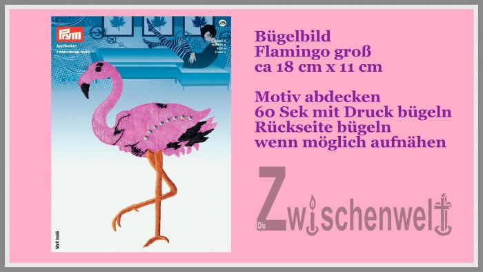 Prym Flamingo groß Aufnäher