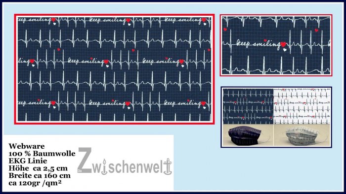 Webware EKG Linie Herzschlag blau