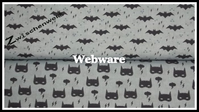 Webware Heldenmaske Fledermaus schwarz