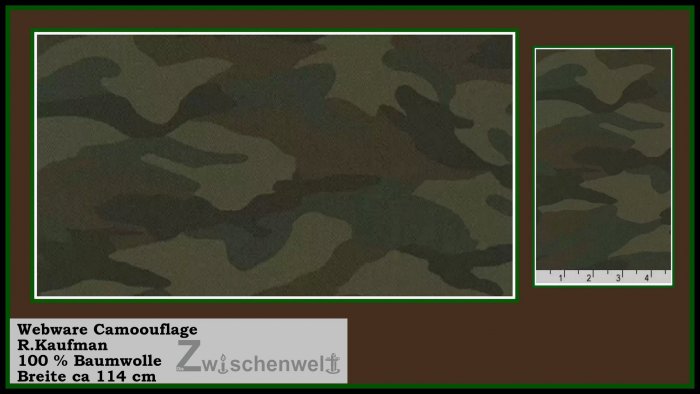 Webware Camouflage grün mit Struktur Robert Kaufman