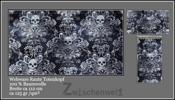 Webware Totenkopf Ornament Raute