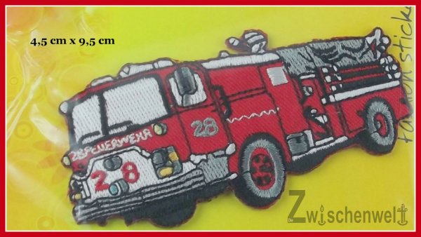 Bügelbild Feuerwehr  ca 4,5 cm x 9,5 cm