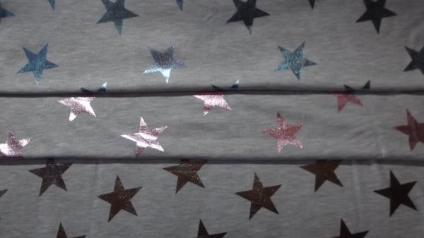 Sweater mit Glitzer Sternen Blau, Rosa oder Silber (Sommer)