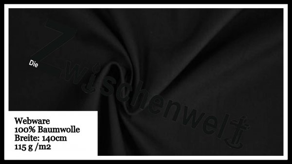 Webware Baumwolle schwarz