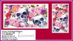 Jersey Totenkopf Blumen bunt