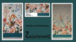 Webware Bordüre Blumen auf zart Rose