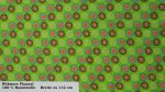 Webware Flanell Grün Blumen Retro