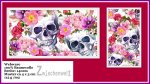 Webware Totenkopf Blumen bunt